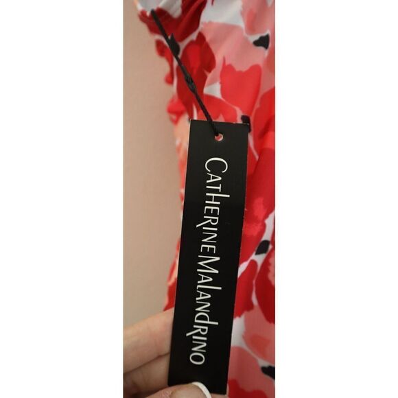 Catherine Malandrino Womens Sz M Floral Print Side Ruching 1-Piece Swimsuit $120 - Picture 5 of 6